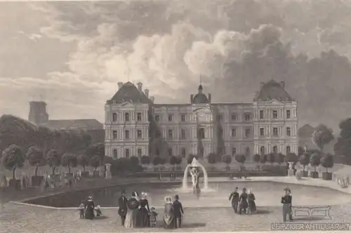 Palais du Luxembourg (Paris). aus Meyers Universum, Stahlstich. Kunstgrafik
