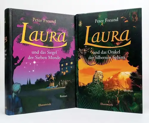 2 Bücher Laura. Freund, Peter, 2003/2004, Lübbe, Sieben Monde, Silberne Sphinx