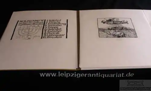 10 Holzschnitte von Karl-Georg Hirsch zu Jiddischen Gedichten, Hirsch. 1970