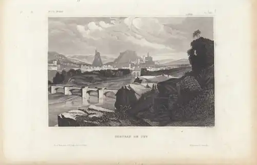 Château de Puy. aus Meyers Universum, Stahlstich. Kunstgrafik, 1850