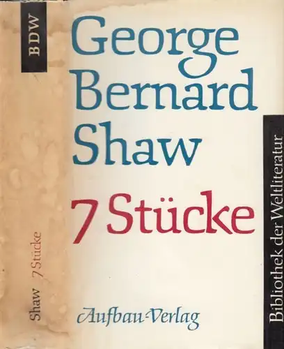 Buch: 7 Stücke, Shaw, George Bernard. Bibliothek der Weltliteratur, 1967