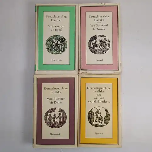 4 Bücher Sammlung Dieterich Deutschsprachige Erzähler, Hebel, Keller, Nicolai...