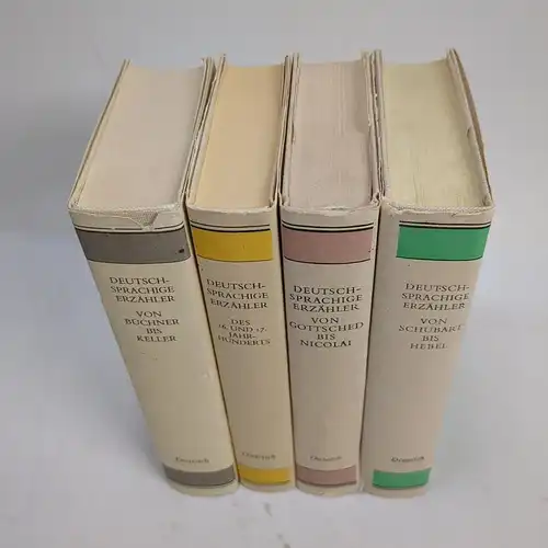 4 Bücher Sammlung Dieterich Deutschsprachige Erzähler, Hebel, Keller, Nicolai...