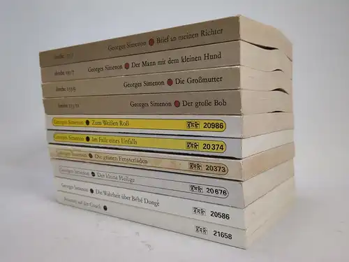 10 Bücher Georges Simenon, detebe, Großmutter, Bob, Unfall, Couch, Heilige ...