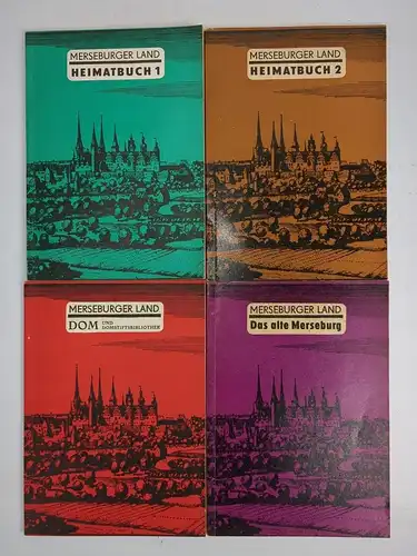 4 x Merseburger Land: Heimatbuch 1, Heimatbuch 2, Sonderheft 8, Sonderheft 12