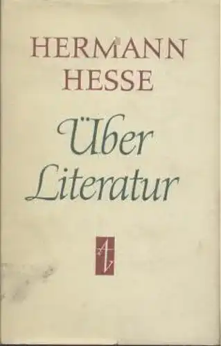 Buch: Über Literatur, Hesse, Hermann. 1978, Aufbau-Verlag, gebraucht, gut