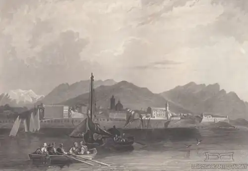 Ajaccio. aus Meyers Universum, Stahlstich. Kunstgrafik, 1850, gebraucht, gut