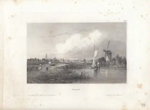 Haag. aus Meyers Universum, Stahlstich. Kunstgrafik, 1850, gebraucht, gut 266222