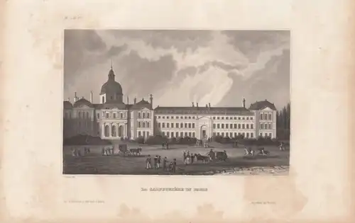 Die Salpetriere in Paris. aus Meyers Universum, Stahlstich. Kunstgrafik, 1850