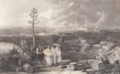 Ithalica. aus Meyers Universum, Stahlstich. Kunstgrafik, 1850, gebraucht, gut