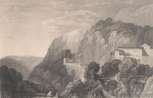 Bey Palanka in Syrmien. aus Meyers Universum, Stahlstich. Kunstgrafik, 1850