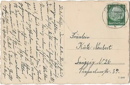 AK Dresden. Palaisteich. ca. 1941, Postkarte. Ca. 1941, gebraucht, gut