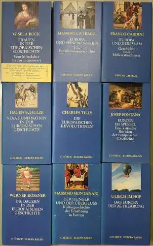 9 Bände Europa Bauen, C. H. Beck; Bock, Cardini, Tilly, Fontana, Rösener ...