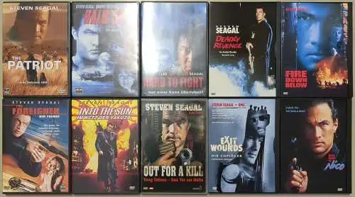 10 DVDs Steven Seagal: Deadly Revenge; Fire Down Below; Exit Wounds; Patriot ...