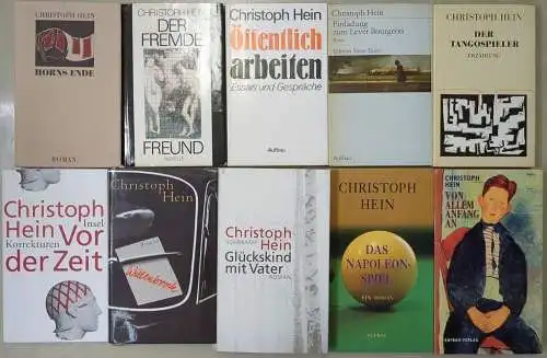 10 Bücher Christoph Hein: Glückskind, Horns Ende, Willenbrock, Der fremde Freund