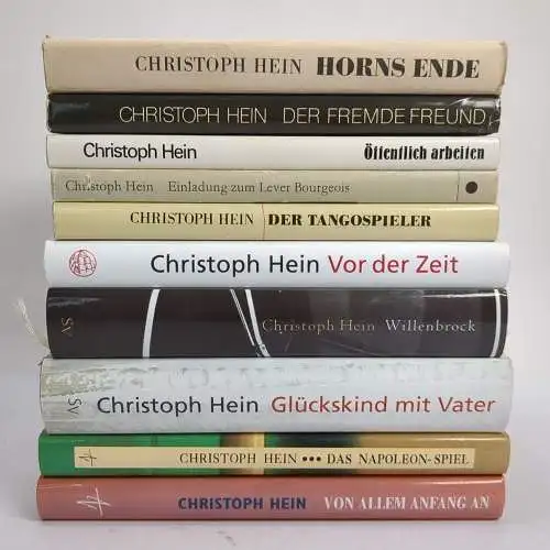 10 Bücher Christoph Hein: Glückskind, Horns Ende, Willenbrock, Der fremde Freund