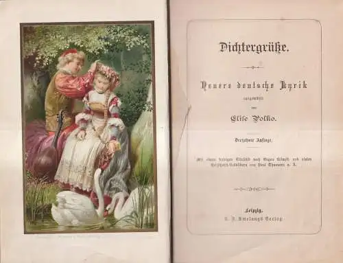 Buch: Dichtergrüße, Neuere deutsche Lyrik, Eise Polko, C. F. Amelangs Verlag