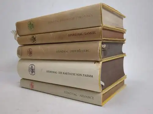 5 Bücher Stendhal: Armance, Lamiel, Liebe, Karthause von Parma, Ital. Chroniken