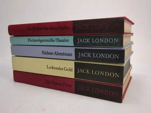 5 Bücher Jack London, Ferse, Perlen des Parlay, Gold, Südsee-Abenteuer ...