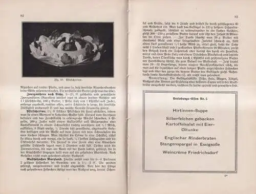 Buch: Menu-Buch, Speisefolgen für Festlichkeiten und Feiertage, 1928, Hahn