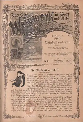 Das Weidwerk in Wort und Bild Band 18 Nr. 1-24 / 1908/1909, ohne Heft 4!