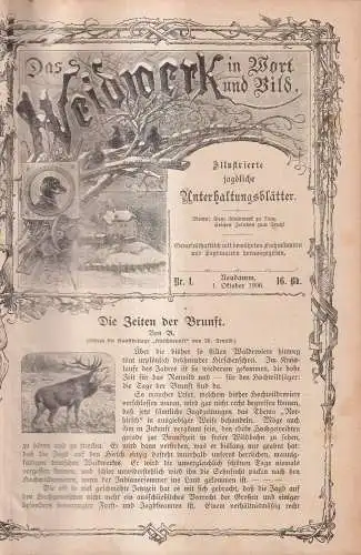 Das Weidwerk in Wort und Bild Band 16 Nr. 1-21 / 1906/1907, Verlag  J. Neumann