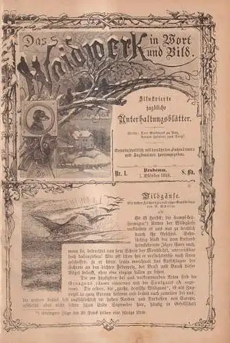 Das Weidwerk in Wort und Bild Band 8 Nr. 1-23 / 1898/1899, ohne Heft 22!