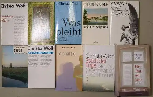 10 Bücher Christa Wolf: Was bleibt, Leibhaftig, Störfall, Stadt der Engel ...