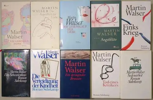 10 Bücher Martin Walser: Angstblüte, Finks Krieg, Schwanenhaus, Brunnen, Liebe..