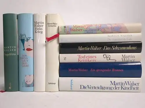 10 Bücher Martin Walser: Angstblüte, Finks Krieg, Schwanenhaus, Brunnen, Liebe..