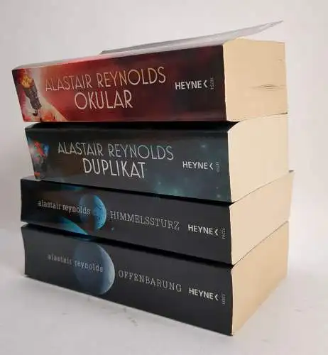 4 Bücher Alastair Reynolds: Unendlichkeit; Himmelssturz; Okular; Duplikat. Heyne