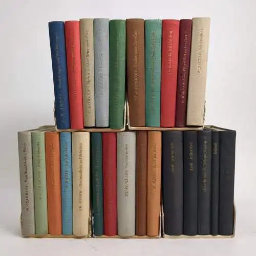 Kleine Bibliothek Kassette I-V, Verlag der Nation, 5 Kassetten á 5 Bände (= 25x)