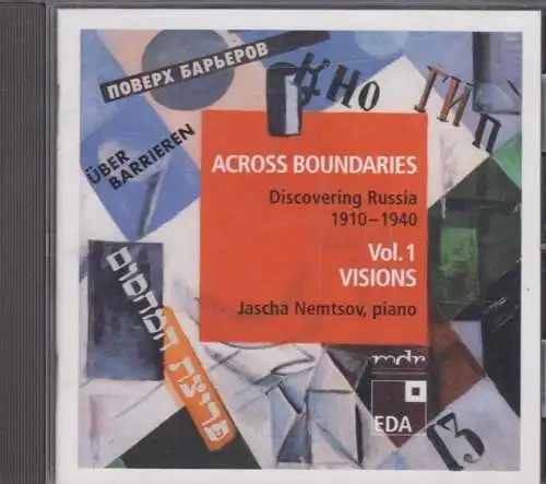 CD: Jascha Nemtsov, Across Boundaries Vol. 1: Visions. 1997, gebraucht, gut