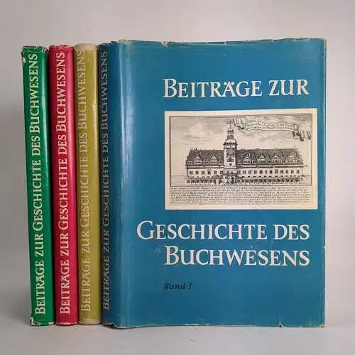 Buch: Beiträge zur Geschichte des Buchwesens. Band I-IV. Kalhöfer, Rötzsch, 4 Bd