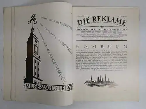 Die Reklame. 1. Oktoberheft 1925, Zeitschrift d. Verbandes dt. Reklamefachleute