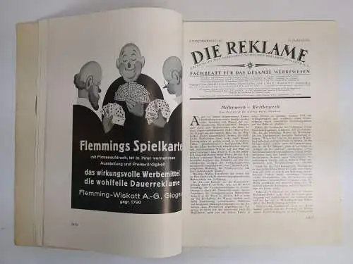 Die Reklame. 2. Dezemberheft 1925, Zeitschrift d. Verbandes dt. Reklamefachleute