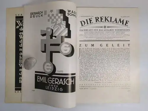Die Reklame. 1. Dezemberheft 1925, Zeitschrift d. Verbandes dt. Reklamefachleute