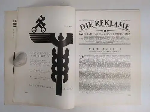 Die Reklame 1. Septemberheft 1926, Zeitschrift d. Verbandes dt. Reklamefachleute