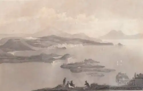 Die Solfaterra und Puzzuoli bei Neapel. aus Meyers Universum, Stahlstich. 1850