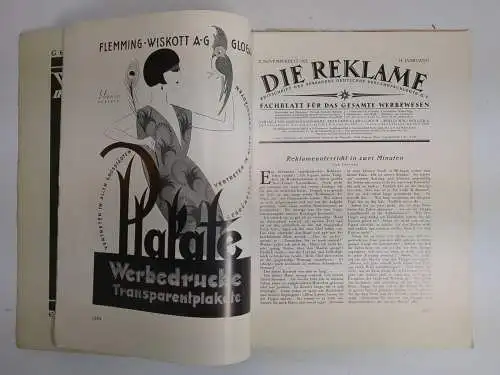 Die Reklame. 2. Novemberheft 1925, Zeitschrift d. Verbandes dt. Reklamefachleute