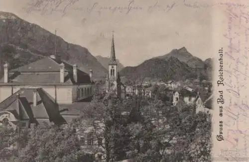 AK Gruss aus Bad Reichenhall. ca. 1902, Postkarte. Ca. 1902, gebraucht, gut