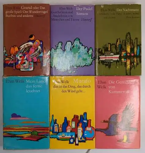 6 Bücher Ehm Welk: Grand, Pudel Simson, Nachtmann, Mutafo, Gerechten v. Kummerow