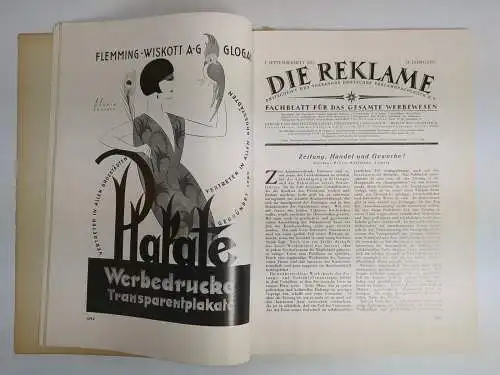 Die Reklame 2. Septemberheft 1925, Zeitschrift d. Verbandes dt. Reklamefachleute
