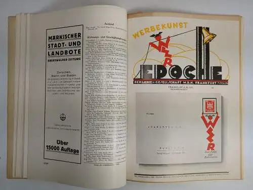 Die Reklame 2. Septemberheft 1925, Zeitschrift d. Verbandes dt. Reklamefachleute