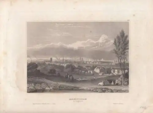 Birmingham in England. aus Meyers Universum, Stahlstich. Kunstgrafik, 1850