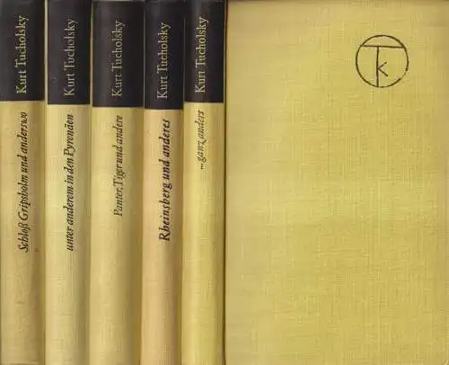 5 Bände Kurt Tucholsky, Volk und Welt, Gripsholm, Pyrenäen, Rheinsberg, Panter