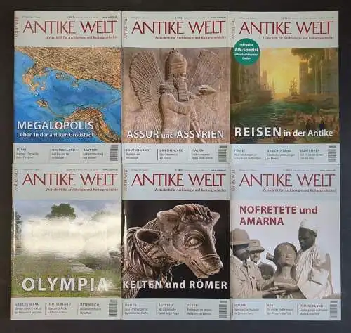Antike Welt Heft 1-6 / 2012, Philipp von Zabern, 6 Hefte, komplett, Zeitschrift