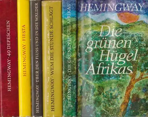 5 Bücher Ernest Hemingway, Aufbau, 5 Bände, 49 Stories, Fiesta, Die grünen Hügel