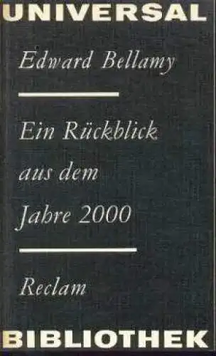 Buch: Ein Rückblick aus dem Jahre 2000, Bellamy, Edward. 1980, gebraucht, gut