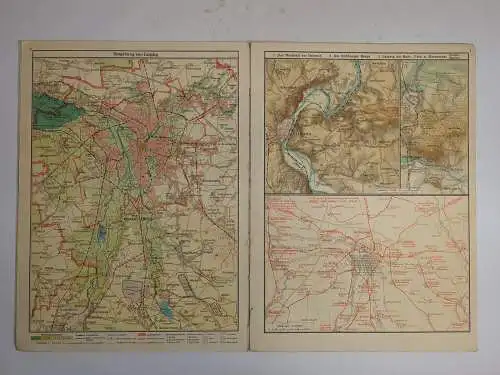 Buch: Leipziger Heimatatlas, 1949, Volk und Wissen, Atlaswerk für das Sachsen